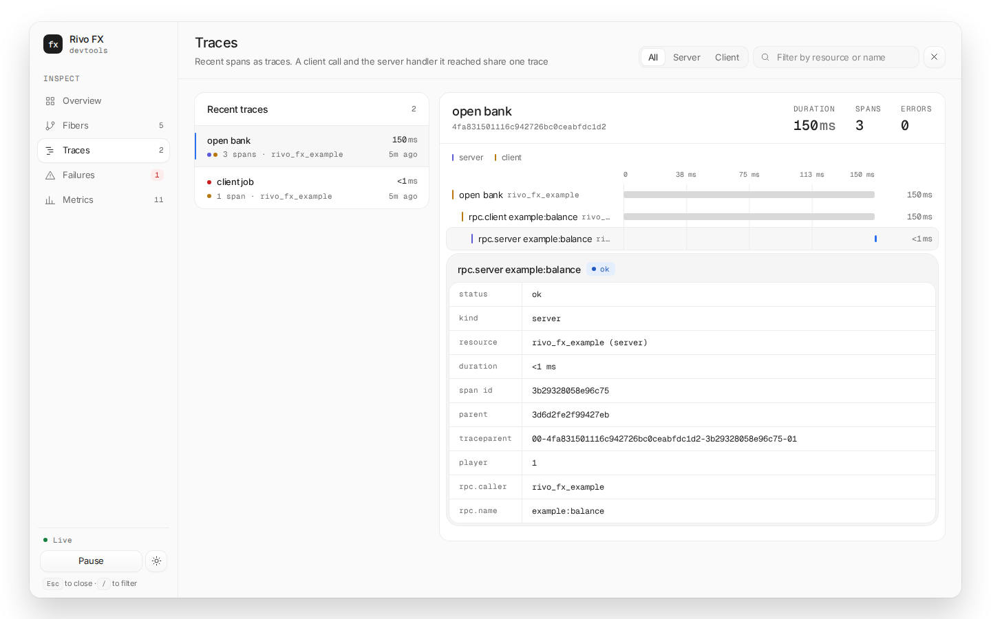 The light theme of /fxdev